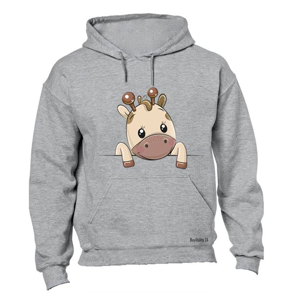 Peeking Giraffe - Ladies - Hoodie - Black