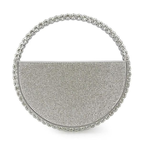 Silver Evening Wedding Party Bridal Handbag Clutch Purse