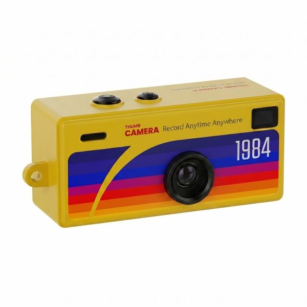 Mini Digital Camera Keychain 1080P Retro Bag Charm