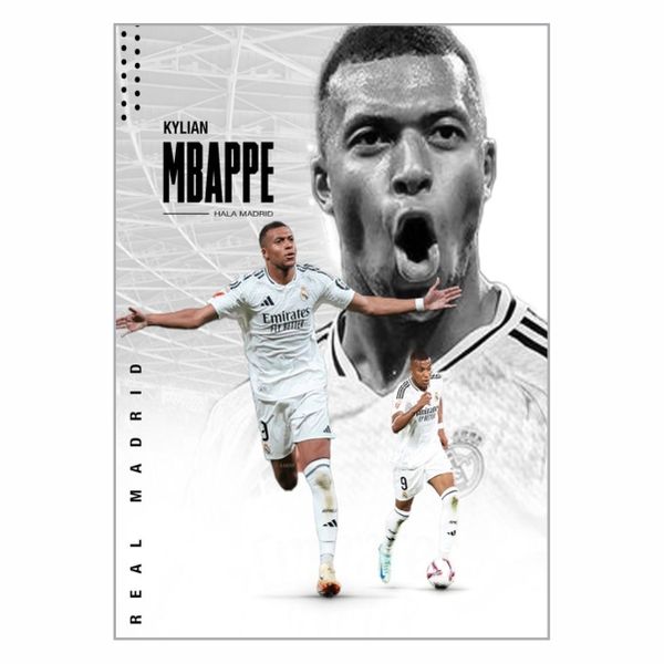 Kylian Mbappe Hala Madrid Poster - A1