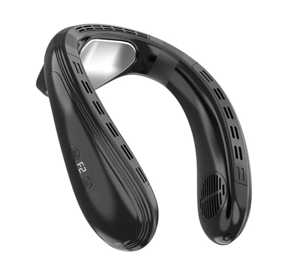 Air Conditioning Neck/Back Bladeless Portable Fan - Black