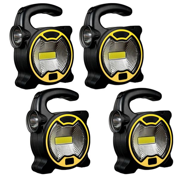 Camping Home Emergency Portable LED Work Cob Light Set of 4