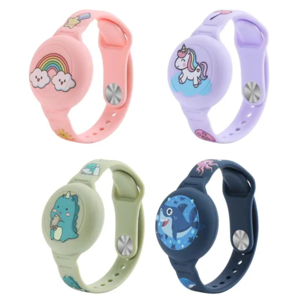 Kids' AirTag Bracelet Strap - Silicone Waterproof Cute Cartoon Design