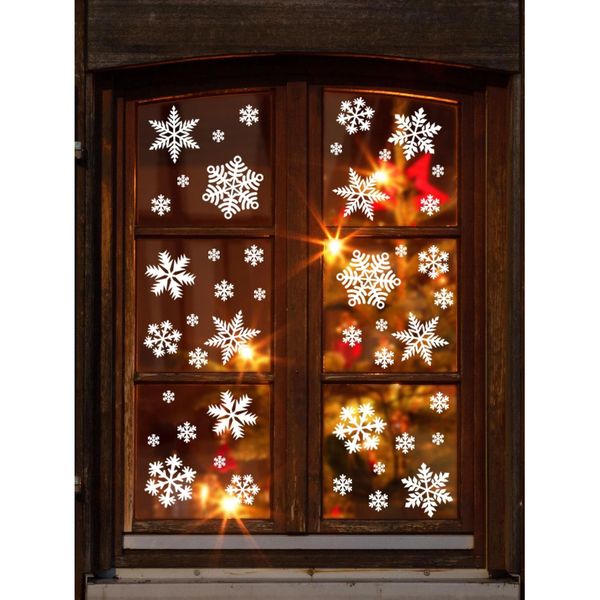 Snowflake Pattern Wall Art Stickers 4 Sheets