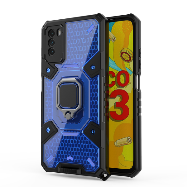 Gadget Mafia Poco M3 Shockproof Space Capsule Protective Cover - Purple