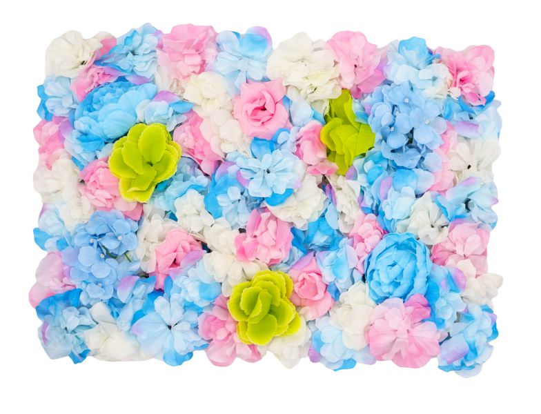 4 Sets - 3D Simulation Rose Flower Wall Panel Interior Decoration - 40 x 60cm