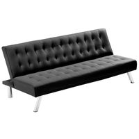 Hazlo Alanza PU Leather Sleeper Sofa Bed - Brown