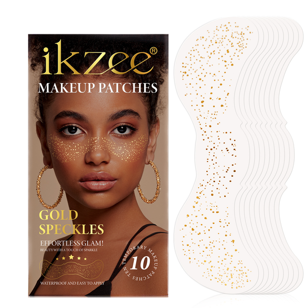 Face Makeup Gold Glitter Freckle Patches-Waterproof -Effortless Glam