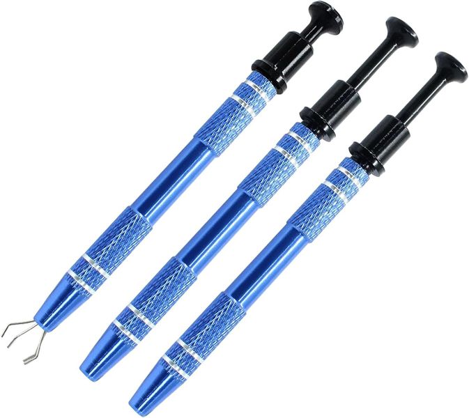 3 Pack 4-Claw Pick up Tool Piercing Ball Grabber, Stainless Steel 4 Prongs