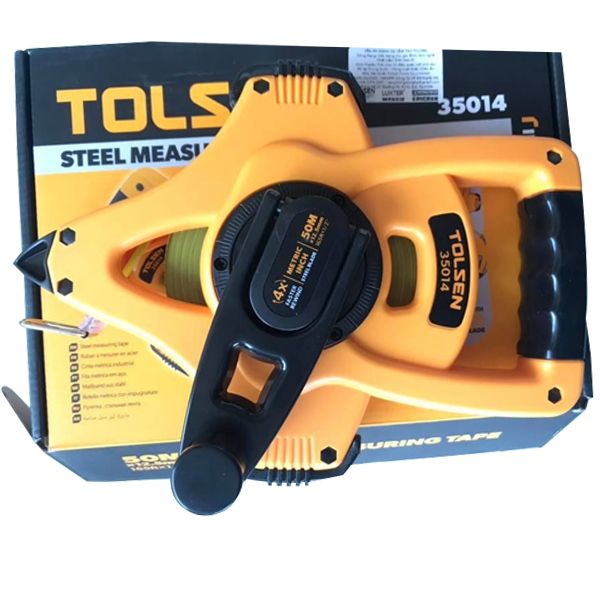 Tolsen Steel Measuring Tape 50M Open Frame 35014