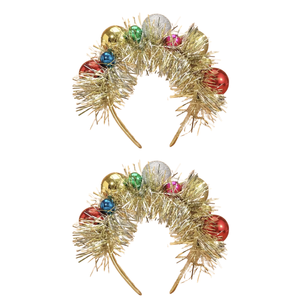 Tinsel andBauble Christmas Headband - 2 Pack