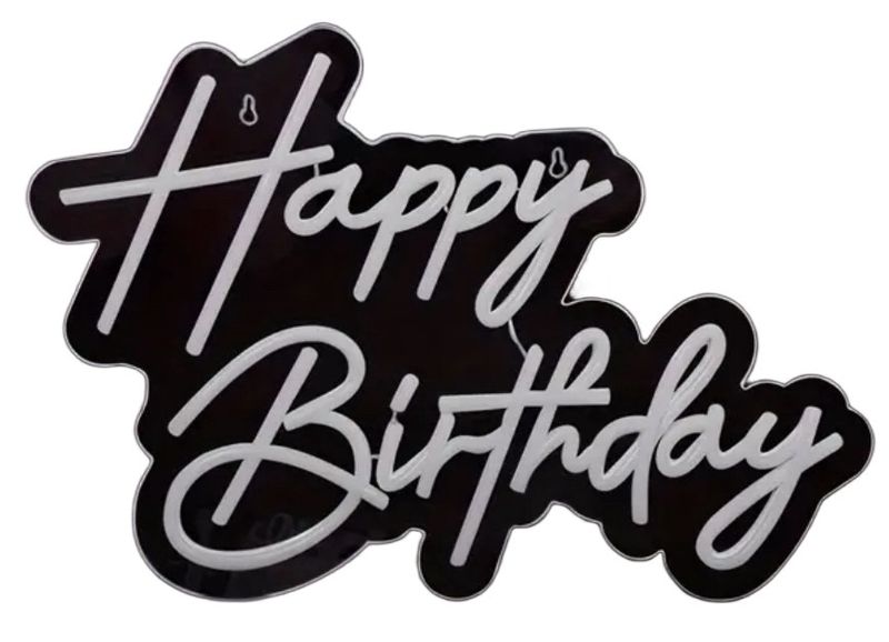 Happy Birthday Neon LED Light Sign For Wall Decoration Gift Decor Boy Girl