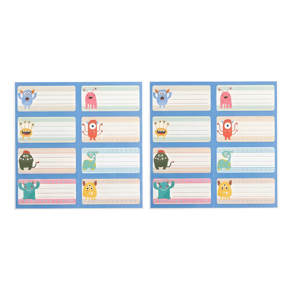Kids Cute Monster Name Labels - 80 Pieces School Stickers