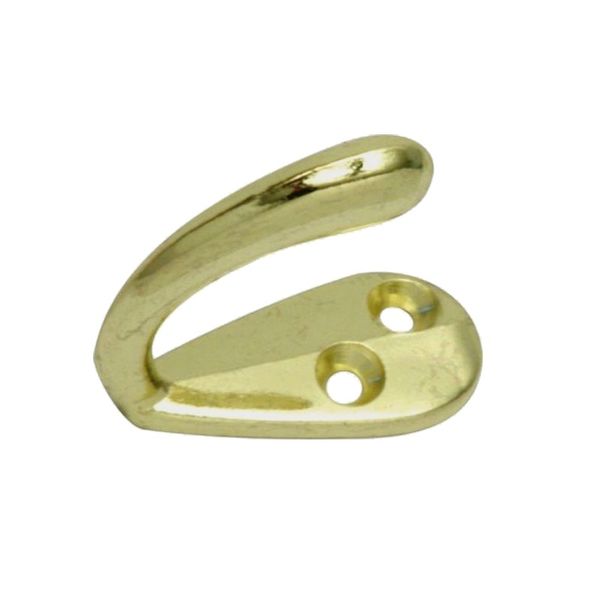 Hook Hat &amp; Coat With Screws - Chrome Plated - Bulk Pack of 10