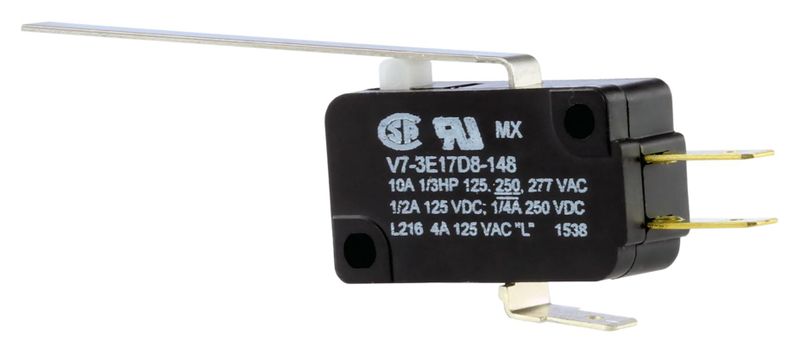 Honeywell (V7-3E17D8-148) Microswitch, Miniature, Straight Lever