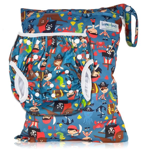 Wetbag &amp; Swim Nappy Combo - Treasure