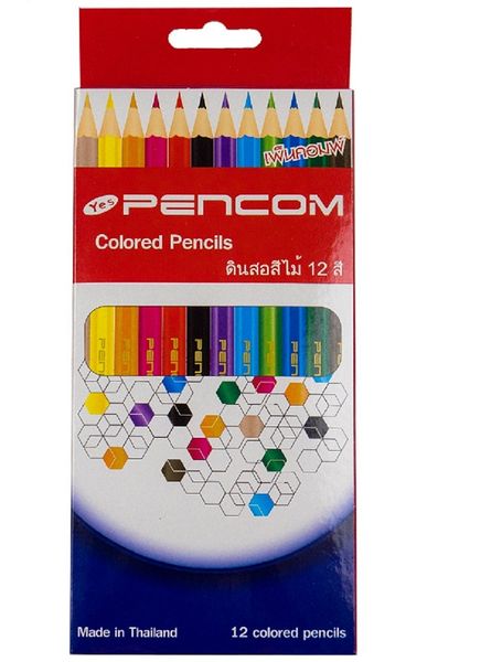 Pencom - Full Length Coloured Pencils - Box of 12