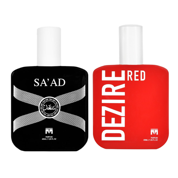 Men's 2-Pack Perfume Set - Sa'ad &amp; Dezire Red Eau De Parfum 40ml
