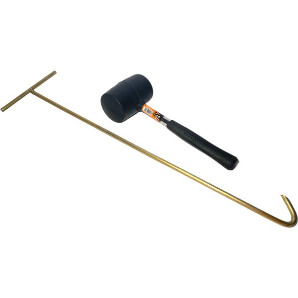 Extra Long Peg Puller (600mm) &amp; Rubber Mallet (700g)