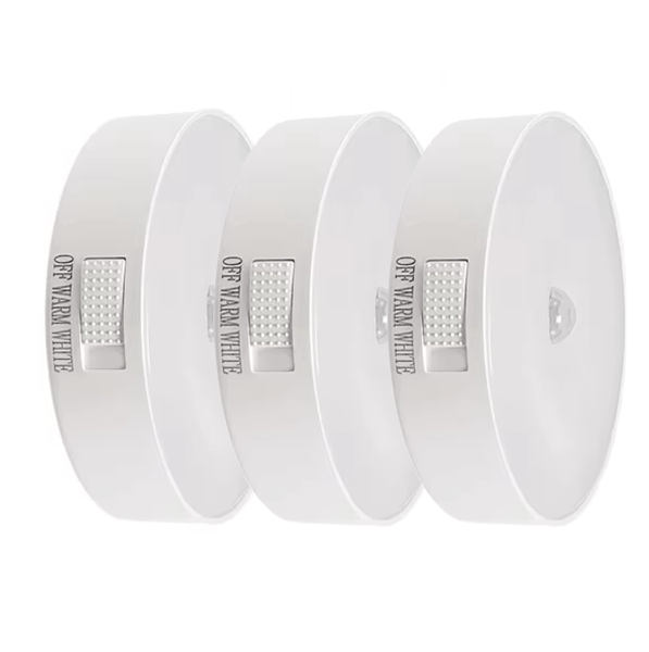 3 x IPSTYLE Two Color Motion Sensor Night Light Warm White In One LED Light