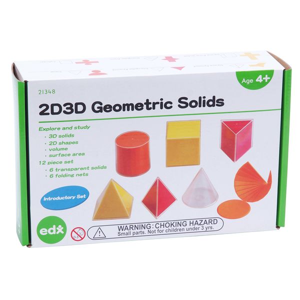 EDX Education Geometric Solids 8cm with Folding Nets