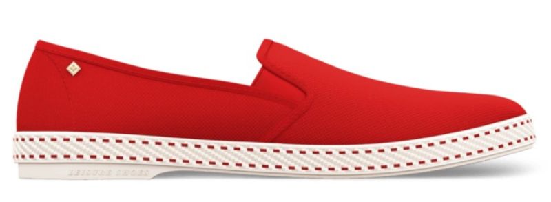 Rivieras Classic Canvas Slip On Red