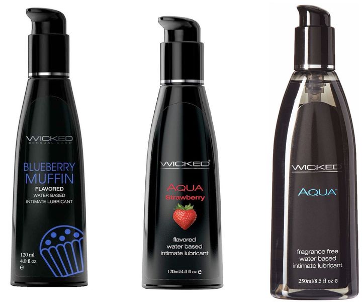 Wicked Adult Sensual Aqua w/ Strawberry &amp; Blueberry Muffin Lubes Lubricant