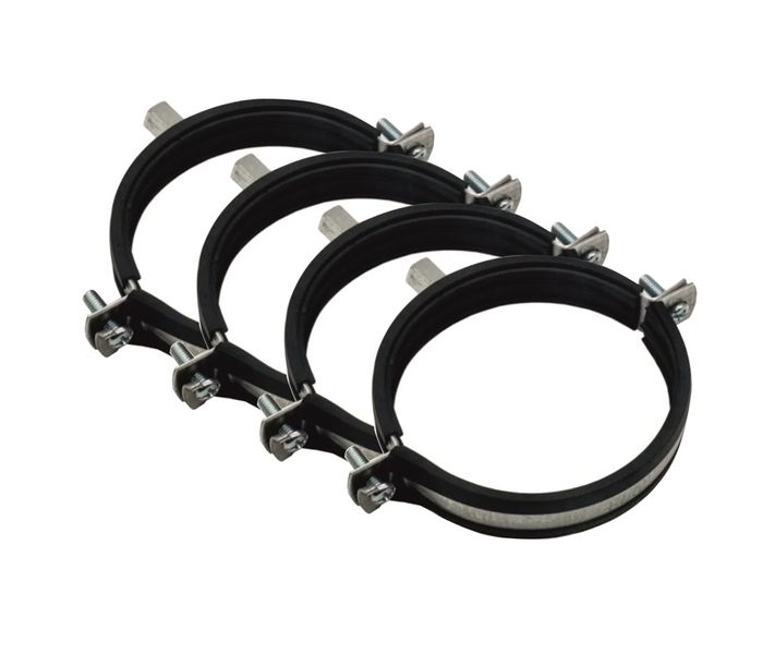 150mm Rubber Ventilation Air Ducting Pipe Clamps Galvanised - 4 pieces