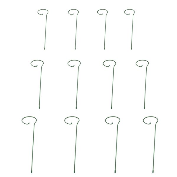 12 Pcs Garden Plant Support Stakes Rings Cage for Single Stem Flower