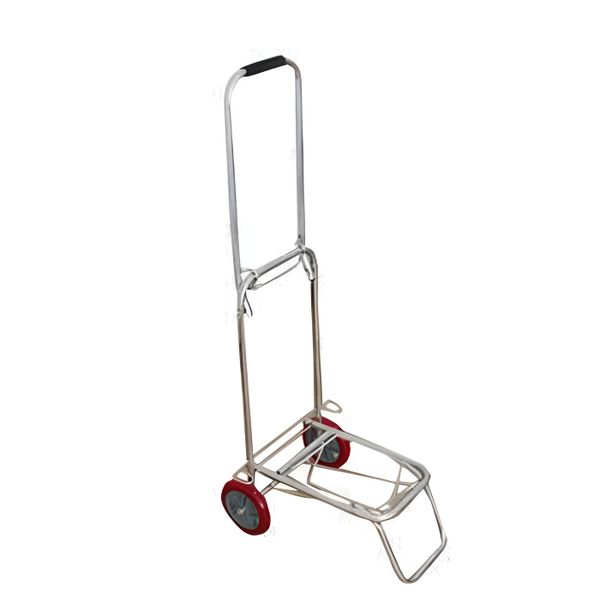 42cm Folding Iron 2 Wheel Travel Luggage Trolley Cart - Silver