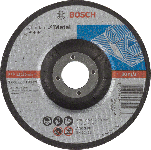 Cutting Depressed Centre Standard Metal A 30 S BF, 125, 22,23, 2,5