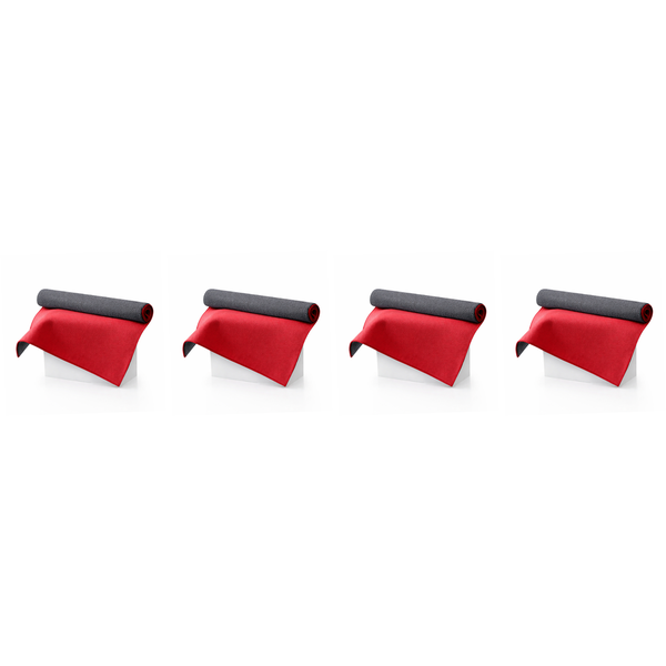 4 Pack - Microfibre Car Cleaning Towel - 30x 30cm- Red