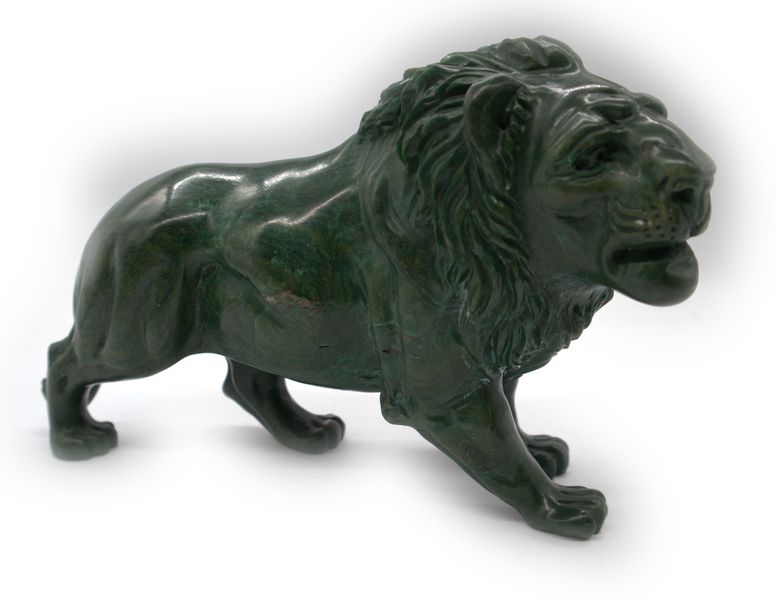 Verdite Green Lion Figurine