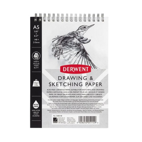 Derwent Sketch Pad - A5 Portrait, 30 Sheets, 2300140
