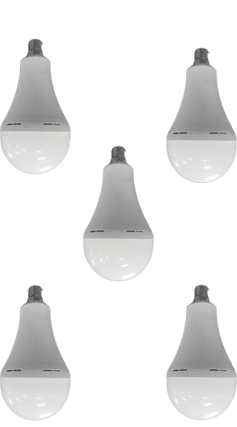 Afrihome Rechargeable LED Light Bulb 18w - 5 Pack