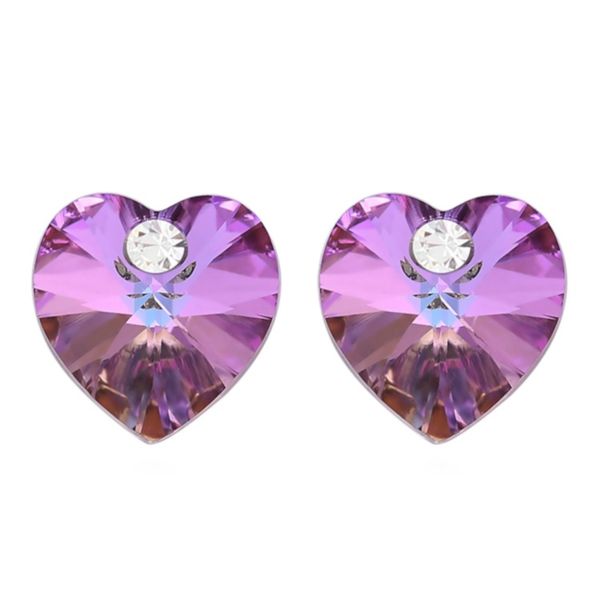 Heart Shaped Earrings with crystals from Swarovski