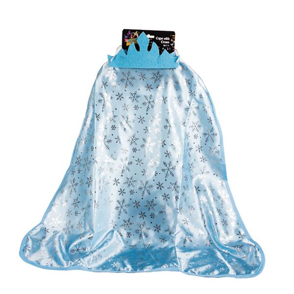 Kids Toys - Cape with Crown - Princess - Blue - 2 Piece