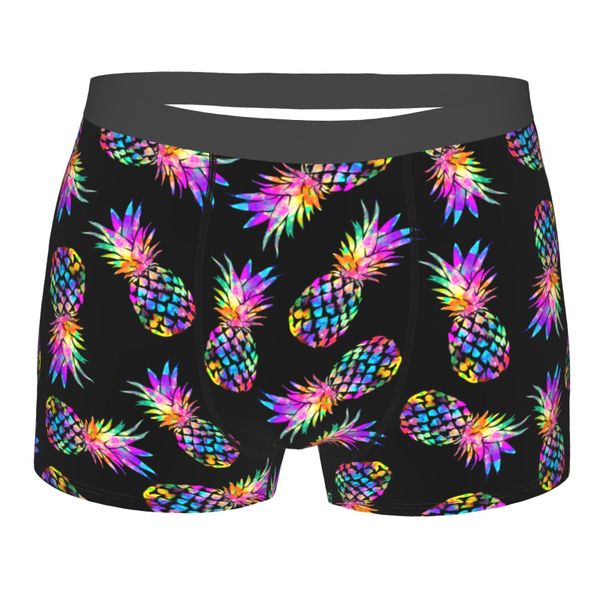 Men's Colorful Pinapple Boxer Briefs Underwear Valentine's Gifts for Men