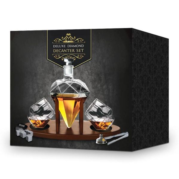 Deluxe Diamond Decanter Set - Whiskey decanter