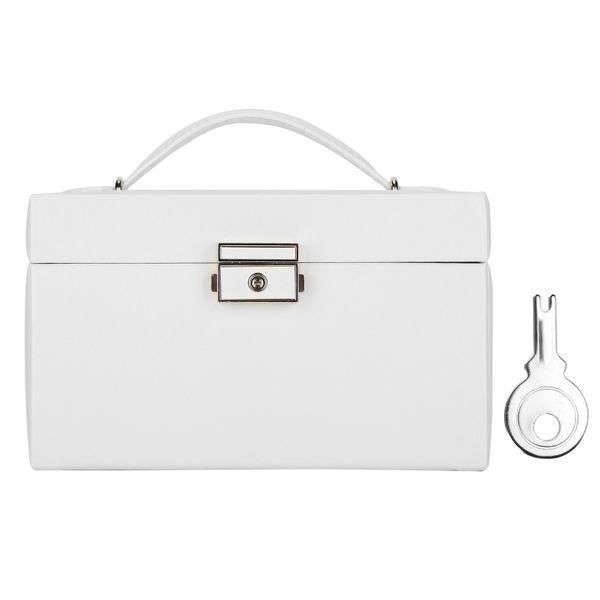 White 3-Layer Box - PU Leather Jewelry Organizer