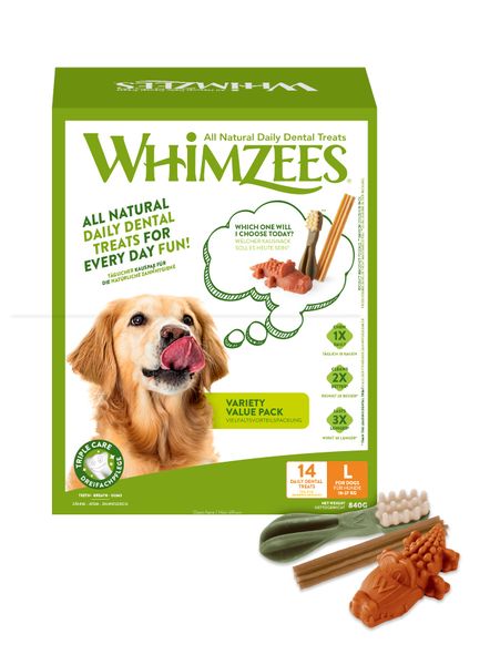 Whimzees Large Variety Value Box (14Piece)