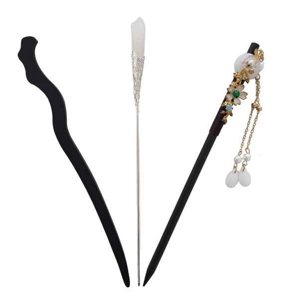 Elegant Chinese Hairpin Set - Hair Sticks - 3 Piece