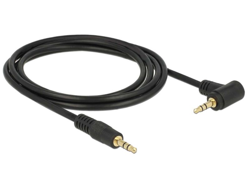 Delock Stereo Jack 3.5 Mm 3 Pin Male to Male Angled Cable - 2m