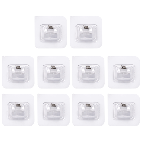 10PCS Self Adhesive Curtain Rod Holders No Drill Curtain Rods Brackets No D