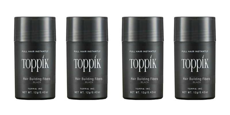 Toppik Hair Building Fibers - Black 12g (4 Pack)
