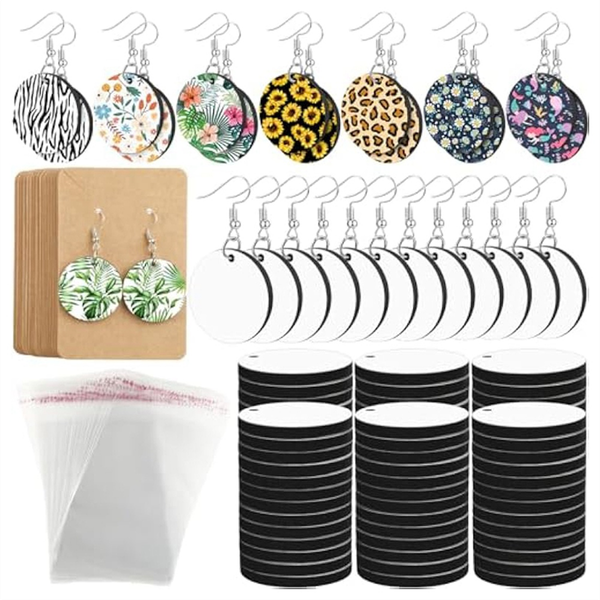 Sublimation Earring Blanks With Earring Hooks Jump Rings
