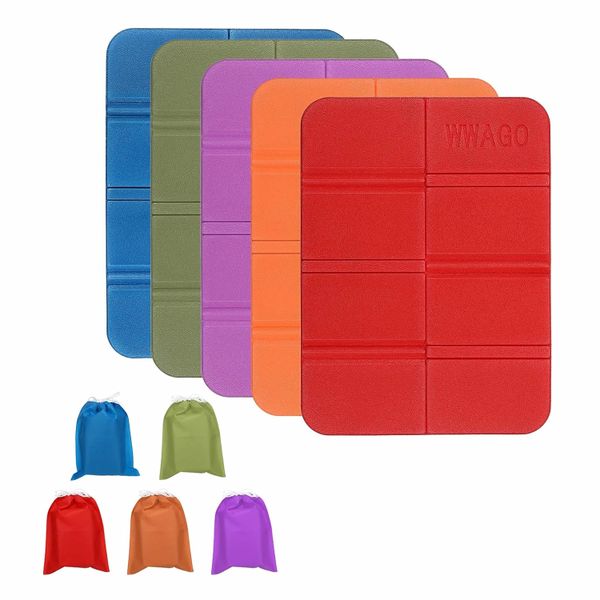 5 Pack Foldable Cushion Seat,Camping Sitting Pad,15"x11" Waterproof
