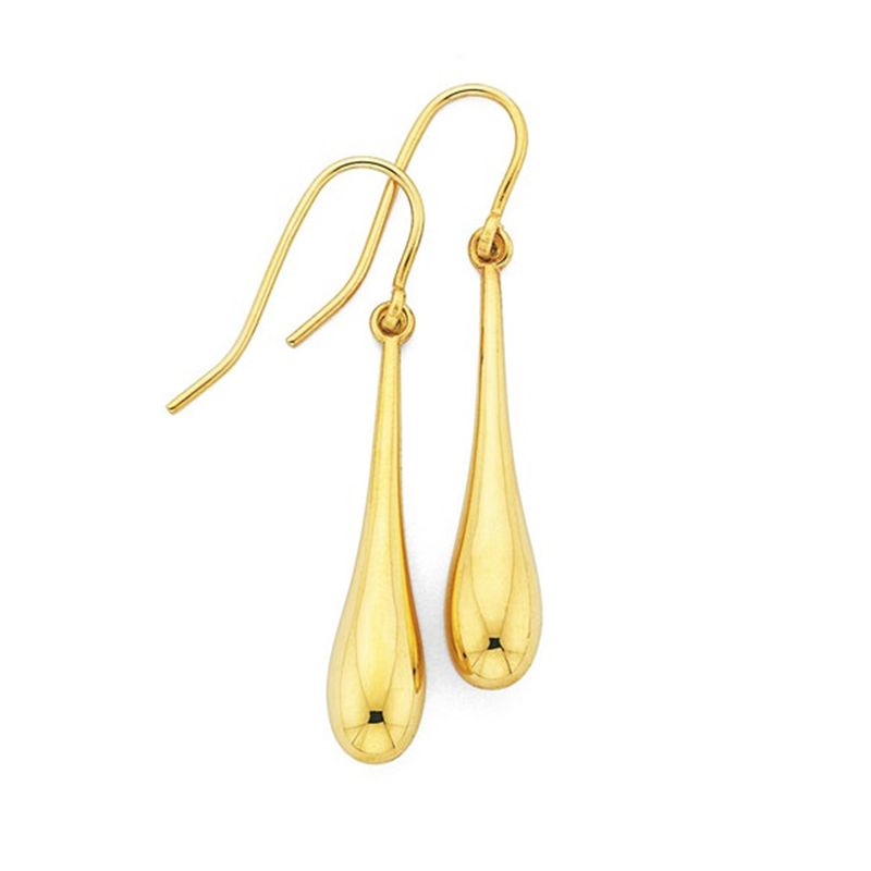 Broadway Jewellers - 9ct Yellow Gold Teardrop Earrings | Shop Today ...