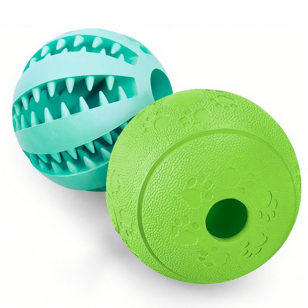 Interactive Dog Toy Ball, Puppy Dog Teething Toys &amp; Food Treat Balls
