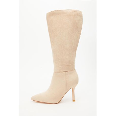 Quiz Ladies Cream Faux Suede Knee High Heeled Boots Shop Today. Get it Tomorrow takealot